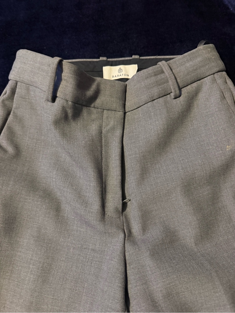 Babaton Men's Charcoal Flat-Front Dress Shorts